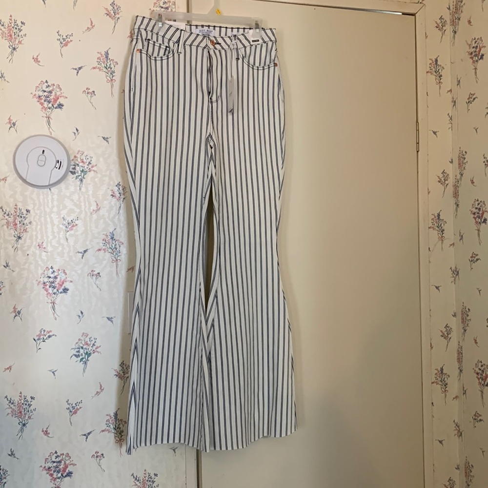 Judy blue pin stripe flares